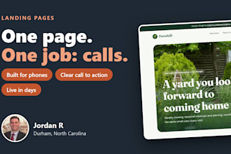 design a landing page that gets calls for your service