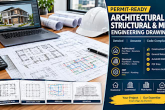 stamp draw permit ready architectural structural and mep engineering drawing
