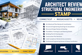 architect review structural engineering stamp in connecticut massachusett nevada