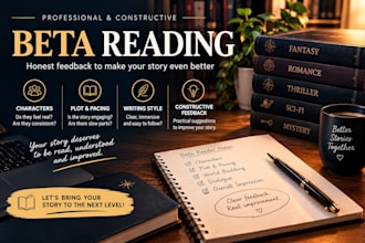 beta read your story and provide constructive feedback