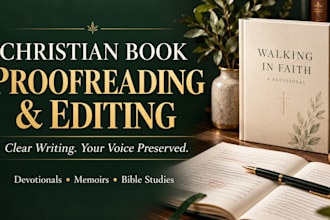 do christian book proofreading and editing for your devotional or memoirs