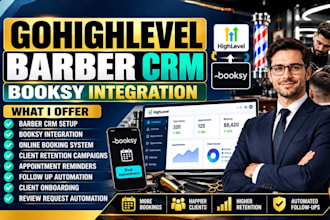 setup gohighlevel barber crm booksy client retention booking follow up campaign