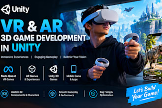 do VR and ar 3d games development in unity for meta quest and mobile