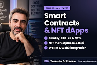 develop smart contracts, nft marketplaces and web3 dapps