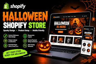 design a halloween shopify store for dropshipping