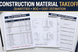 do construction material takeoff and boq for dallas tx