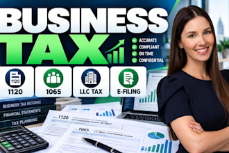 prepare and efile US business tax returns 1120 1065