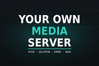 setup, repair, or maintain your plex or jellyfin media server