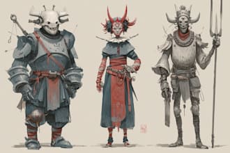design a concept art character