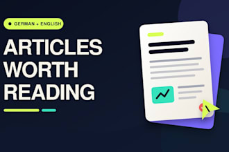 write articles blog posts and content in german or english