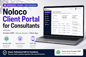 build noloco client portals for consultants with airtable crm and secure access