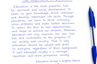 neat english handwriting for notes, letters and assignments