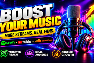do spotify music promotion, soundcloud music, apple music and amazon music