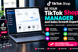 be your tiktok shop manager and sales growth expert