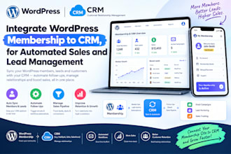 integrate wordpress membership to CRM, for automated sales and lead management