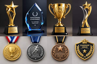 create custom 3d trophy, medal and award models