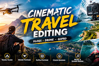 edit cinematic travel videos and travel vlogs
