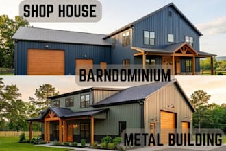 do barndominium permit drawings for shop house pole barn and metal building plan