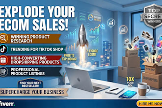winning product research for shopify tiktok shop dropshipping ecommerce store
