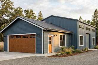 do residential garage and workshop permit drawings for steel frame and pole barn
