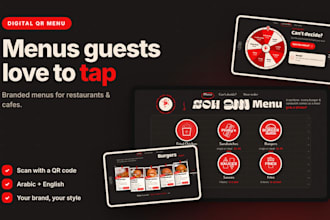 design a modern digital qr menu for your restaurant or cafe