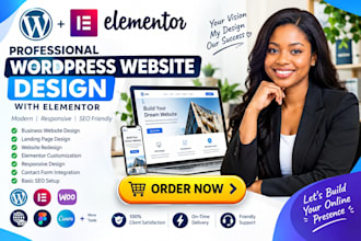 design a professional wordpress website with elementor