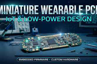 design miniature wearable pcb, iot, low power circuits and embedded firmware