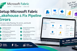 setup microsoft fabric lakehouse and fix microsoft fabric pipeline errors