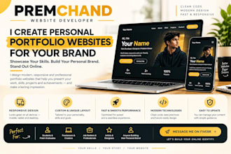 create a modern developer or personal portfolio website