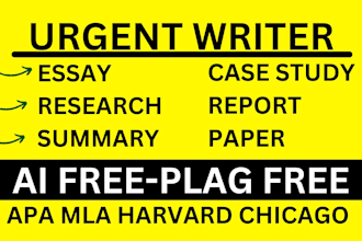 do urgent essay writing, proofreading and editing as a pro writer