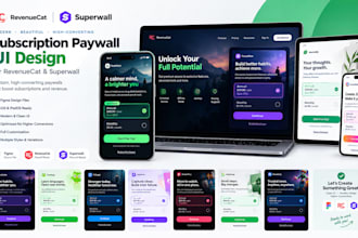 design revenuecat and superwall paywall UI in figma for subscription apps