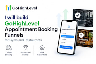 build gohighlevel appointment booking funnels for gyms and restaurants
