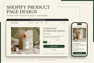 design and optimize shopify product pages professionally