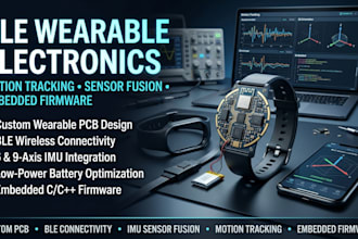 design ble wearable electronics, motion tracking and embedded firmware