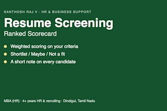 screen your applicants and rank resumes in a clear scorecard