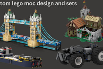 do 3d lego model, lego house moc, lego set in bricklink studio with instruction