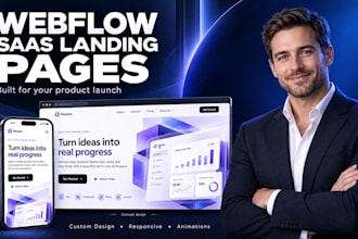 build a webflow saas landing page for your product launch
