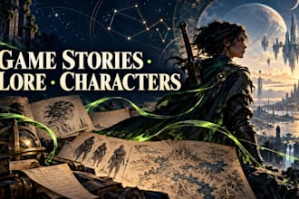 write game stories, lore, and character backstories