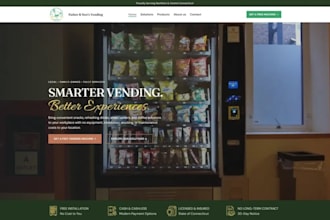 build a vending machine website for vending business with contact and lead forms