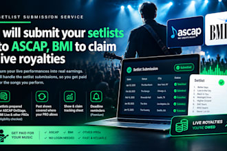submit your setlists to ascap, bmi to claim live royalties