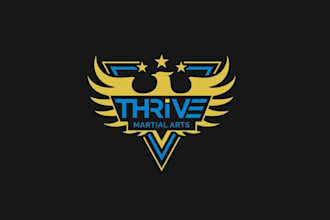 create a powerful and professional martial arts logo