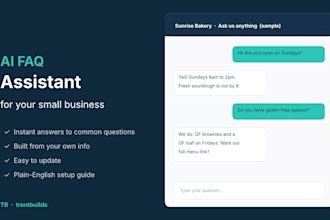 build an ai faq chatbot for your small business website