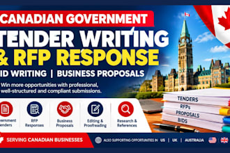 write canada government tender, rfp response and business proposal
