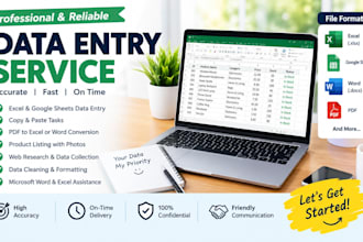 data entry inventory control and etc