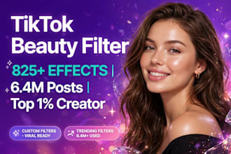 create tiktok beauty filter makeup glow smooth skin filter