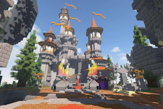 build custom minecraft map city lobby spawn castle hub cities server builder