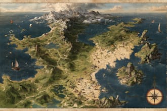 draw a custom map illustration