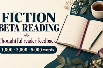 beta read your fiction manuscript and give thoughtful feedback