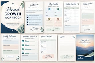 design self help workbook wellness adhd habit tacker prayer journal kid workbook