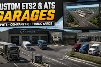 create custom ets2 ats garages, truck depots, and company headquarters